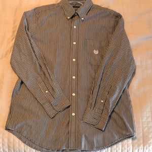 Men’s Gray striped Button-up